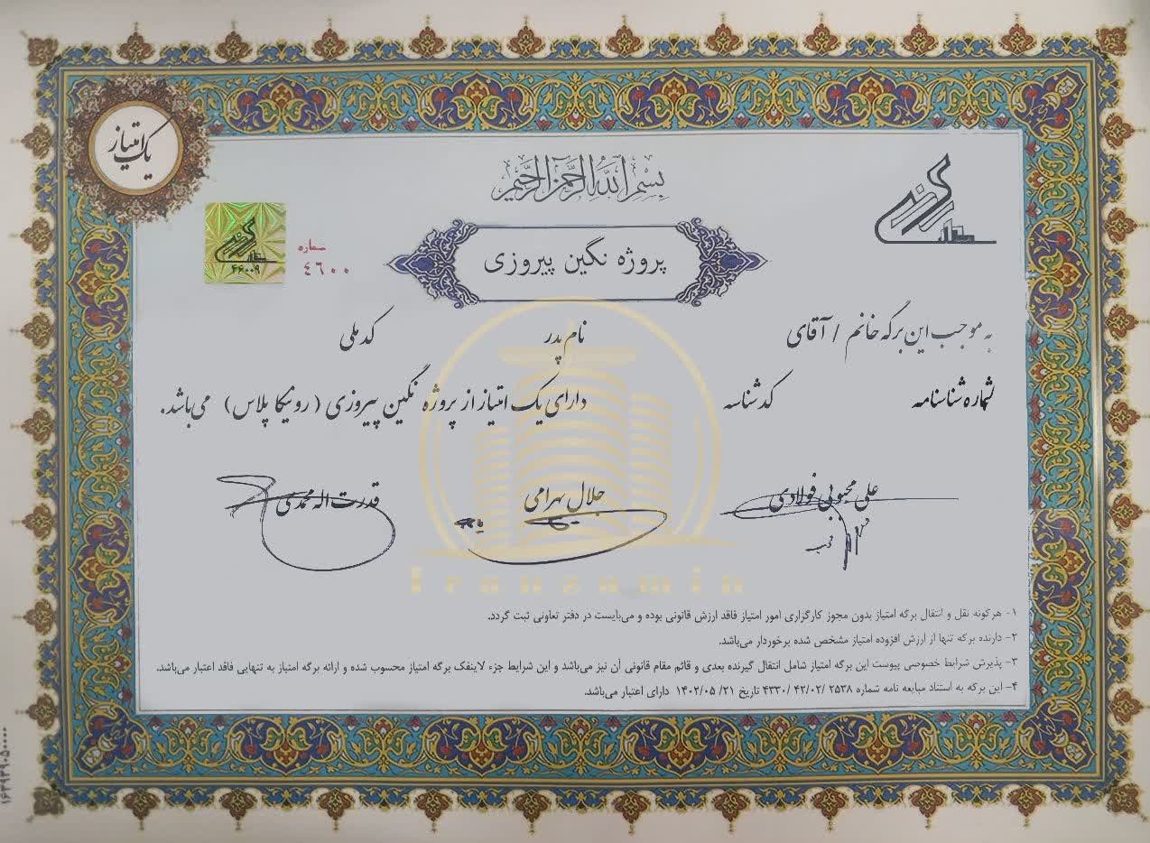 پروژه رونیکا پالاس پیروزی